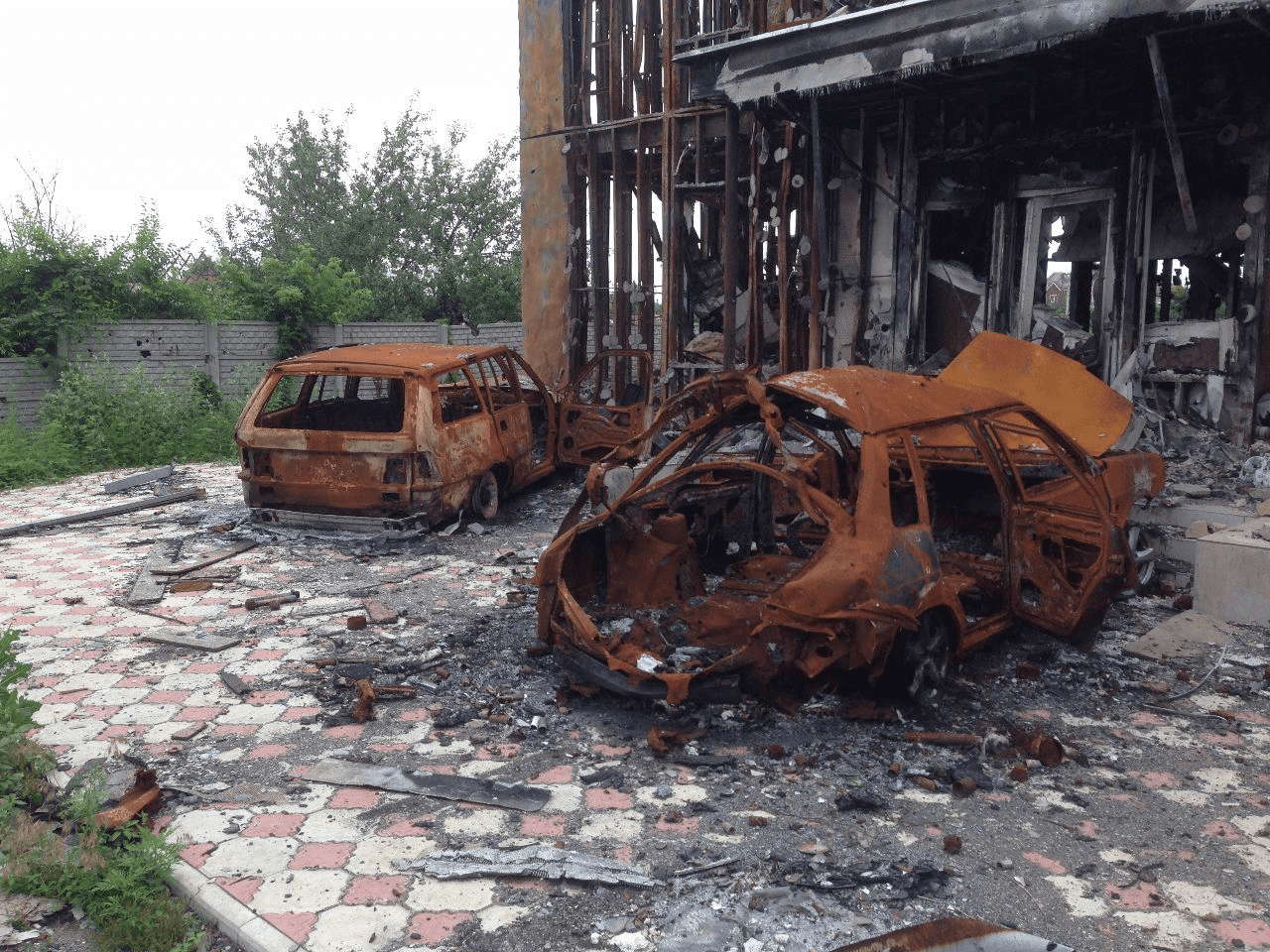 post war aftermath at Donbass