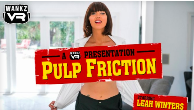 Leah Winters Woos In WankzVRs New Parody Pulp Friction Virtual